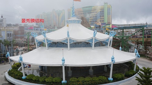 水上乐园大门口张拉膜遮阳棚