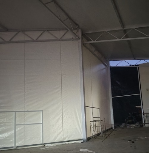 东莞仓库卸货膜结构雨棚